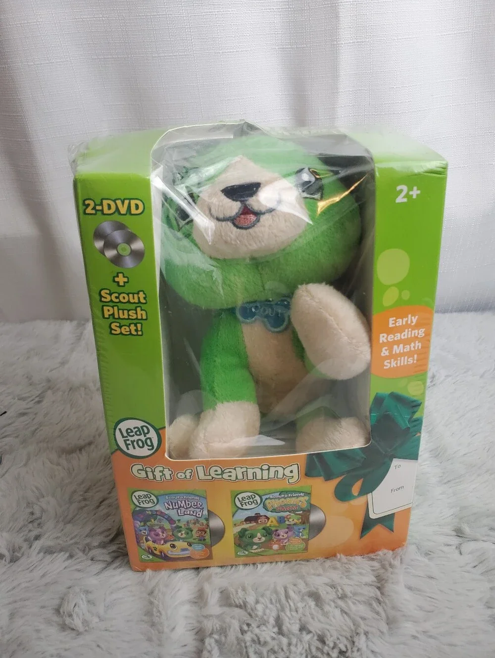 Leapfrog Gift of Learning 2 DVD + Plush Gift Set- New Sealed